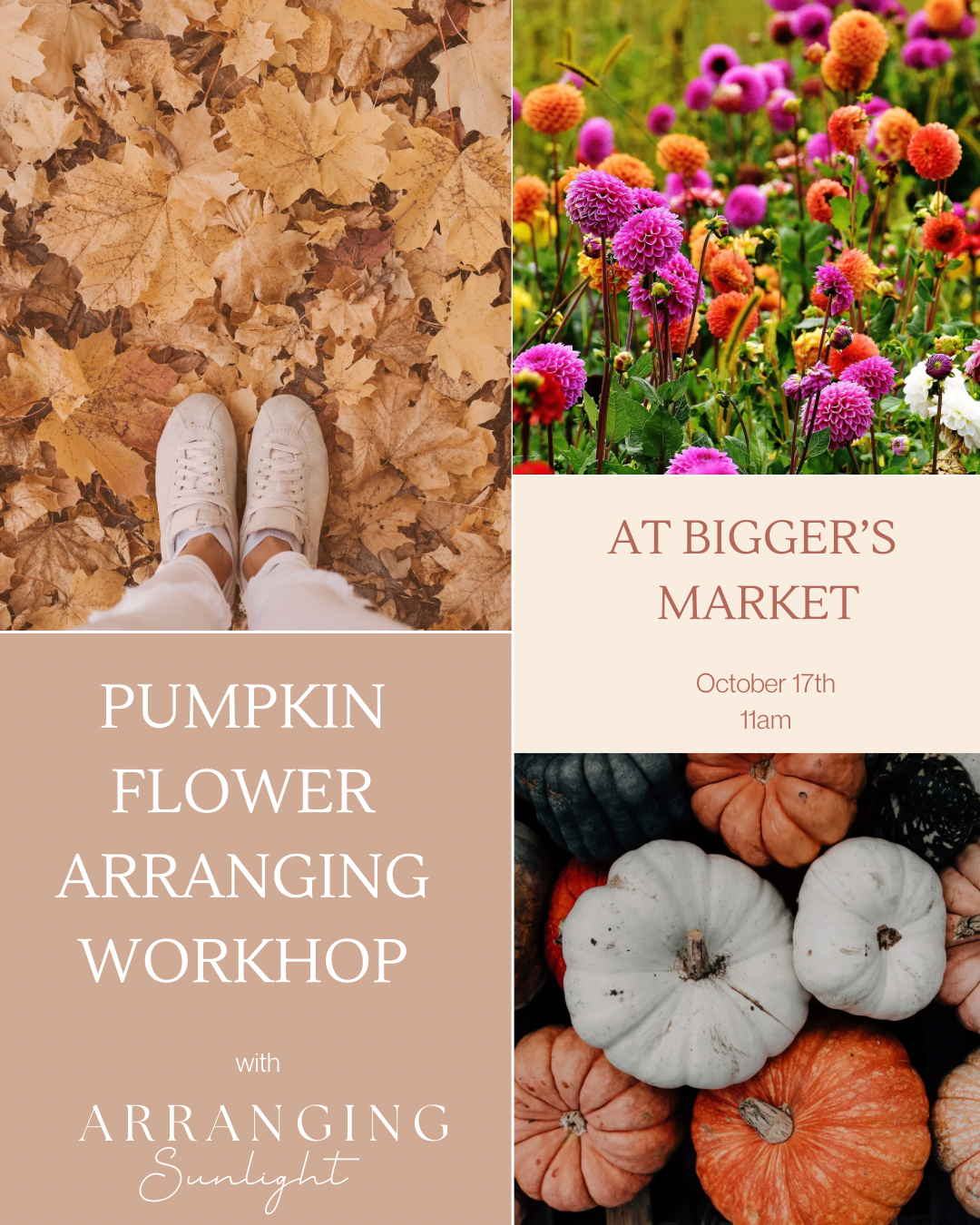 Pumpkin Flower Arranging Workshop-Oct. 17th